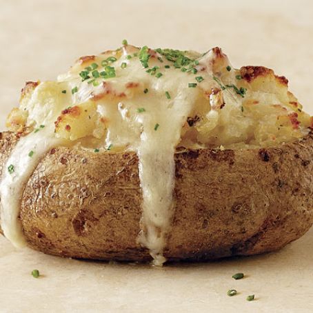 Twice-Baked Potatoes with Cheddar and Chives
