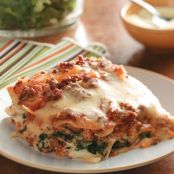 Ground Beef Spinach Alfredo Lasagna Recipe