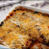 Cheesy Beef Enchilada Casserole
