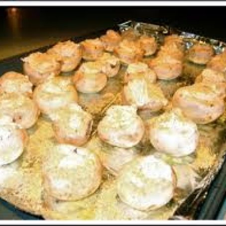 Mushrooms Stuffed with Crabmeat and Garlic Cream Cheese