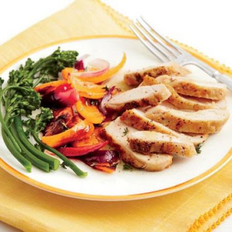 Prevention Roast Chicken & Peppers