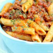 Roasted Red Pepper and Italian Sausage Pasta