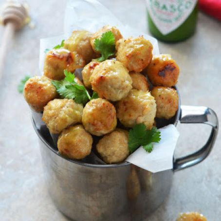 Jalapeño-Honey Glazed Cheesy Chicken Poppers