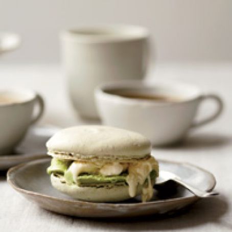 Matcha-Macaron Ice Cream Sandwiches