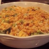 Broccoli Rice Casserole with Cheddar