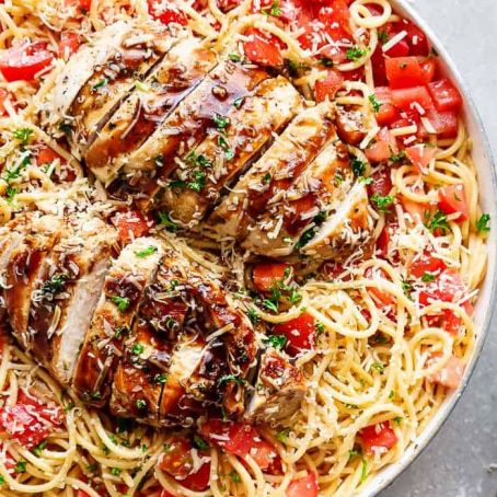 bruschetta chicken pasta salad