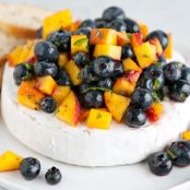 Blueberry & Peach Salsa with Brie