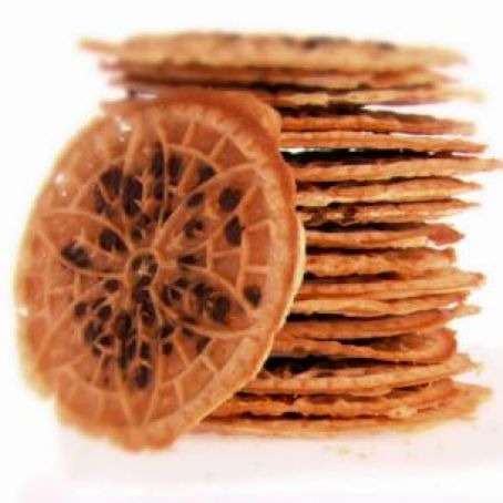 Pizzelles - Chocolate Chip and Cinnamon
