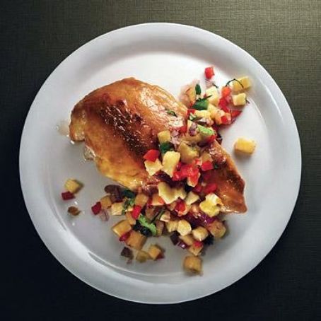 PINEAPPLE GLAZED CHIX w/JALAPENO SALSA