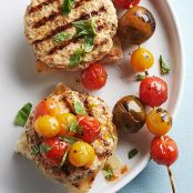 Grilled Cherry Tomato Turkey Burgers