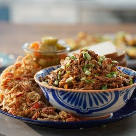 Slow-Cooker Pulled Pork with Fried Shallots and Chiles