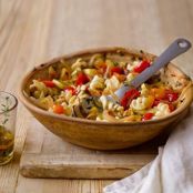 Fusilli with Yellow Squash & Grape Tomatoes