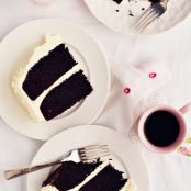 Chocolate Stout Cake with Whipped Vanilla Bean Frosting