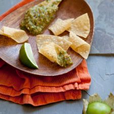 Roasted Tomatillo & Green Olive Salsa