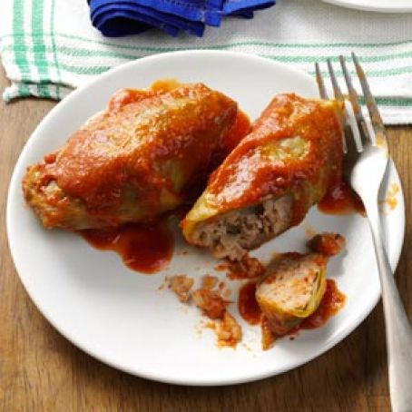 Beef & Rice Stuffed Cabbage Rolls