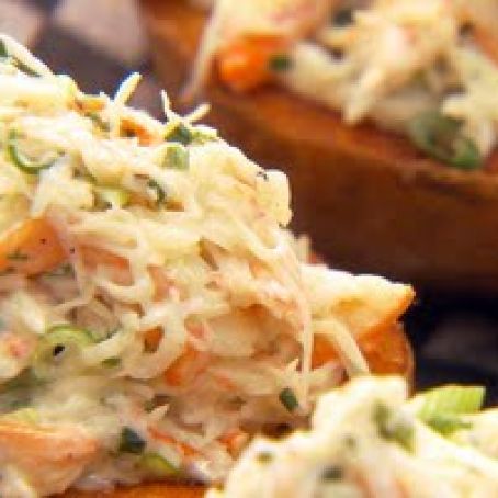 Crab Salad Stuffed Potato Skins