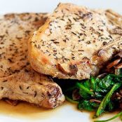 Pork with Mushrooms and Arugula Recipe