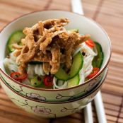 Asian sesame chicken noodle salad
