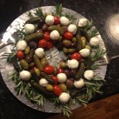 Christmas Olive Cheese Wreath