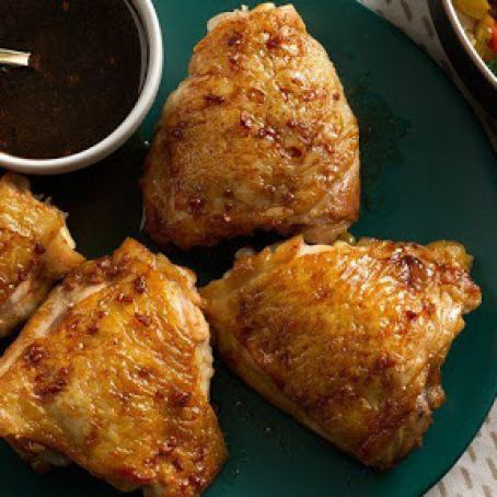 Soy-Brown Sugar-Glazed Chicken Thighs