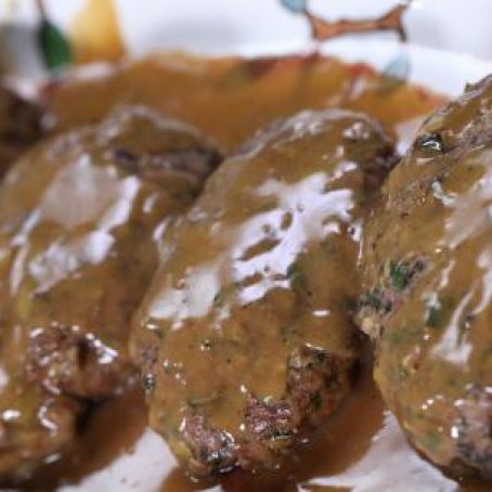 Moroccan Meatloaf with Lemon Honey Gravy and Zucchini Couscous