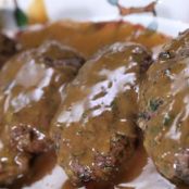 Moroccan Meatloaf with Lemon Honey Gravy and Zucchini Couscous