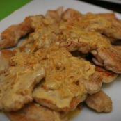 Chicken Scallopine with Saffron Cream Sauce