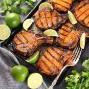 Maple Sriracha Grilled Pork Chops