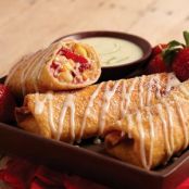 Fruit Chimichangas with Creamy Lime Drizzle