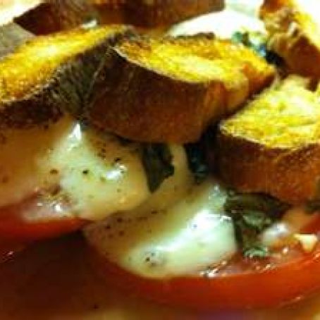 Baked Panzanella Caprese