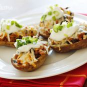 Loaded Turkey Santa Fe Baked Potato Skins