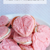 Strawberry Heart Oreo Cookies