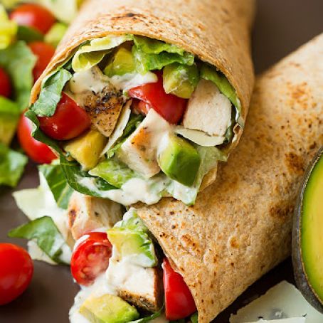 Chicken Avocado Caesar Salad Wrap