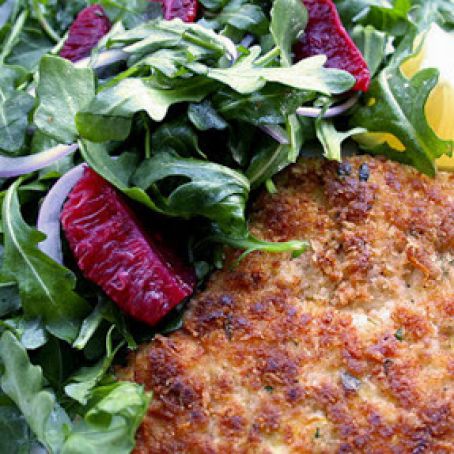 Nutty Chicken Cutlets with Citrus Salad