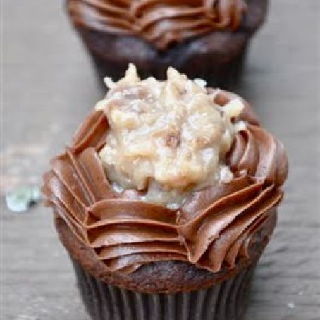 German Chocolate Cupcakes