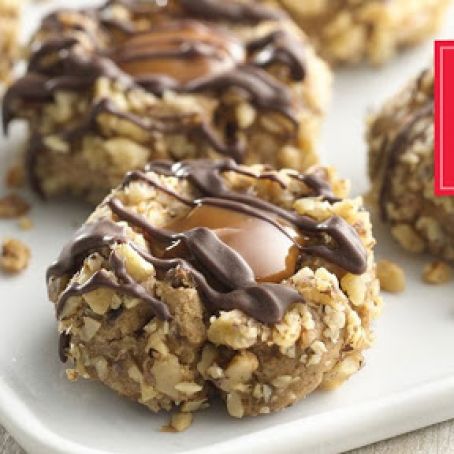 Gingerbread-Turtle Thumbprint Cookies