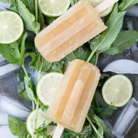 Guava-Lime Mojito Popsicles