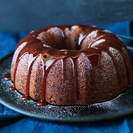 Cake: Spiced Bundt Cake with Apple Caramel Sauce
