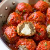 MOZZARELLA STUFFED MEATBALLS