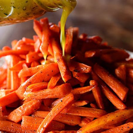 Roasted Carrots with Vinaigrette