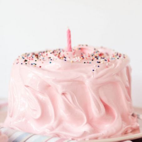 Homemade Confetti Cake with Cotton Candy Cloud Frosting - Confessions of a Cookbook Queen