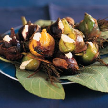 Grilled Figs with Goat Cheese & Prosciutto