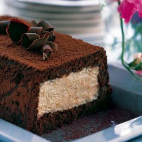 MOCHA CAKE w/MALTED SEMIFREDDO