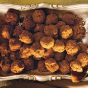 black and white walnut truffles