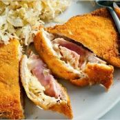 CRISPY STUFFED CUTLETS w/HAM  & CHEESE