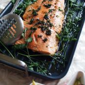 Whole Side of Salmon with Brown Butter Sauce