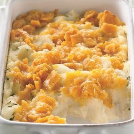Cheesy-Topped Mashed Potato Casserole