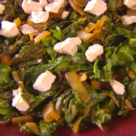 Wilted Greens with Ricotta Salata