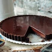 Chocolate Glazed Chocolate Tart