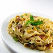 Fettucine with Corn Pesto